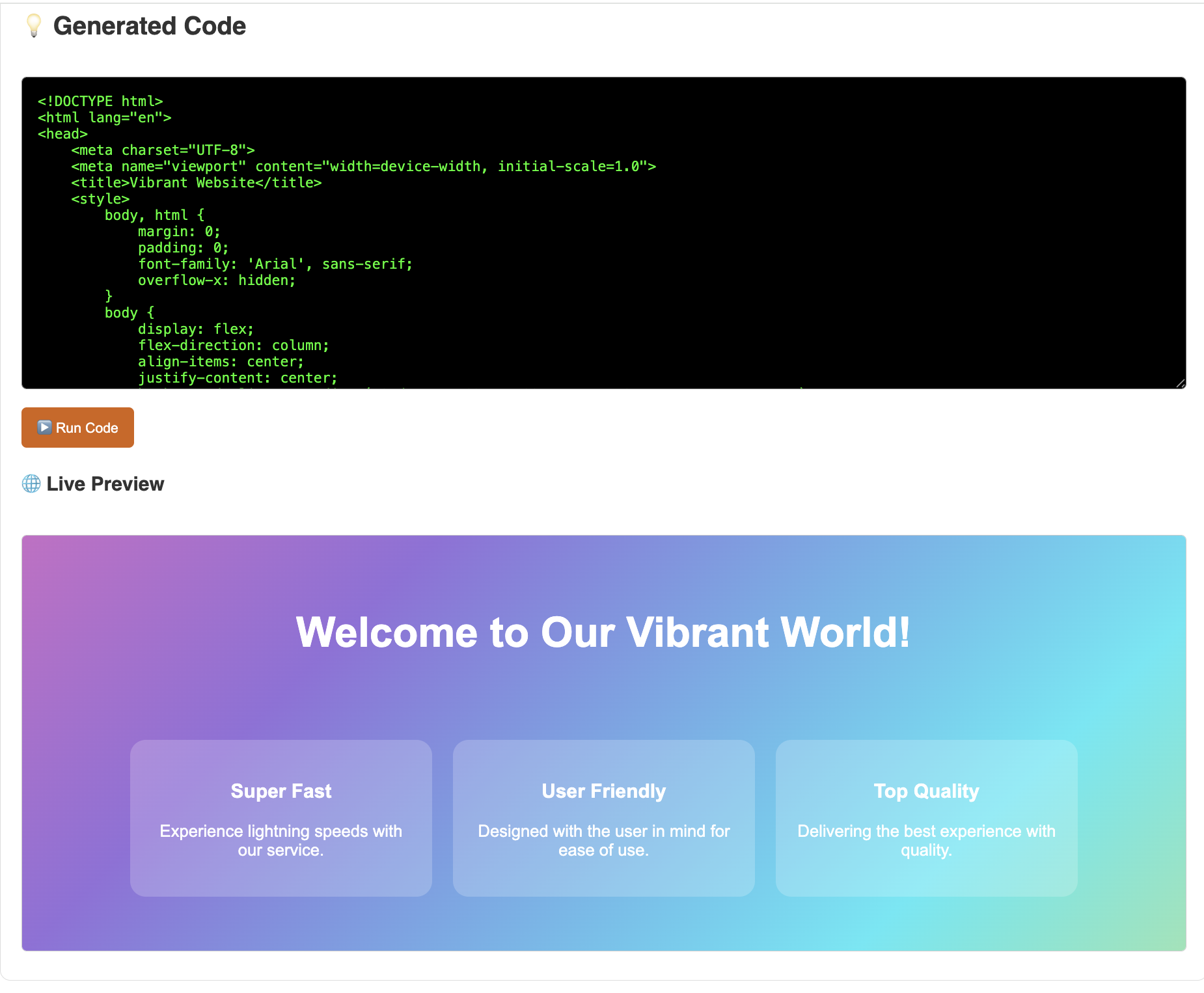 Code Preview Screenshot