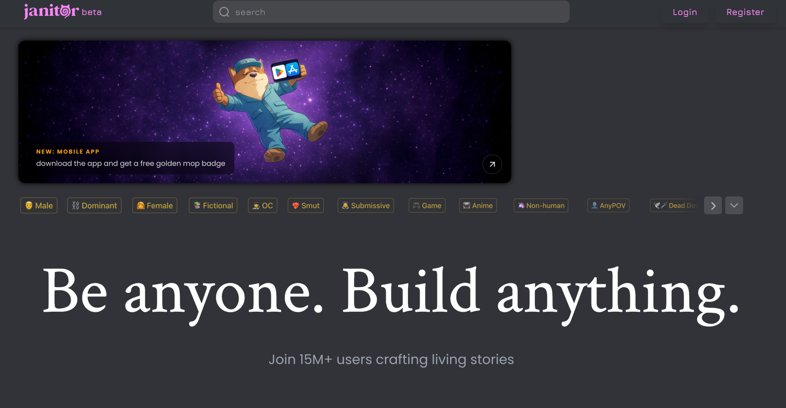 Janitor AI chatbot interface