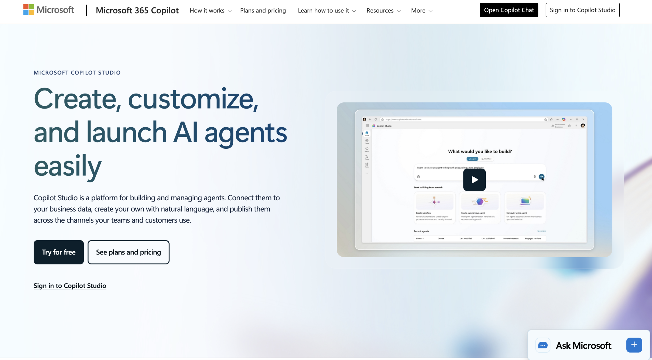 Microsoft Copilot Studio 