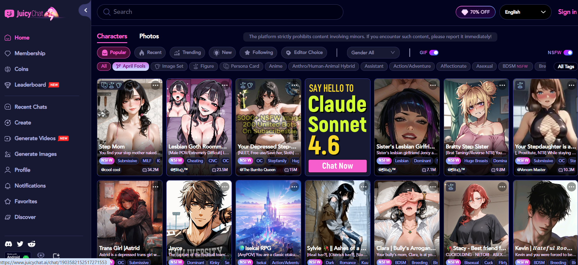 JuicyChat AI – A Platform for Building Your Own AI Characters