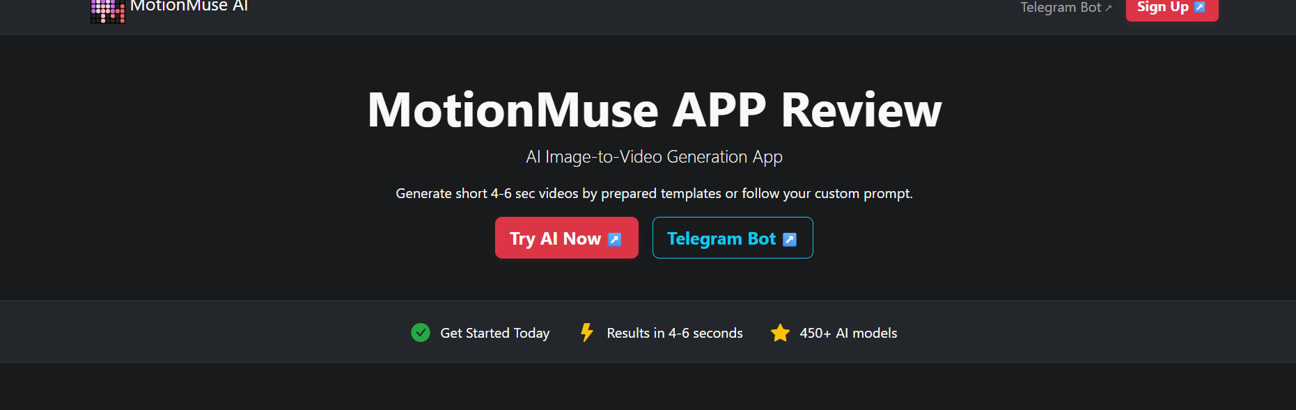 MotionMuse.AI platform creating high-quality animated videos using artificial intelligence